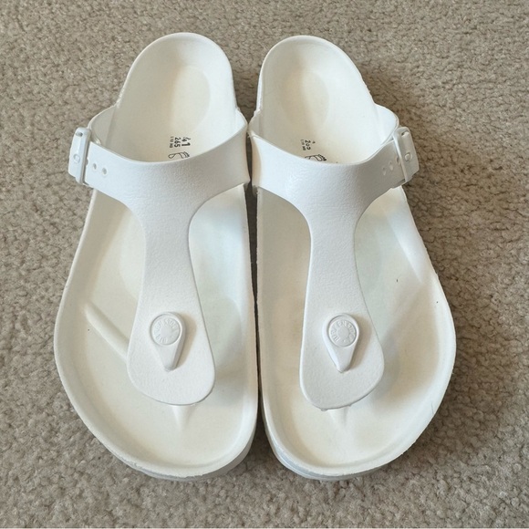 Birkenstock Gizeh‎ Eva White Slide Sandals Casual Women’s Size 9.5 - Picture 1 of 6
